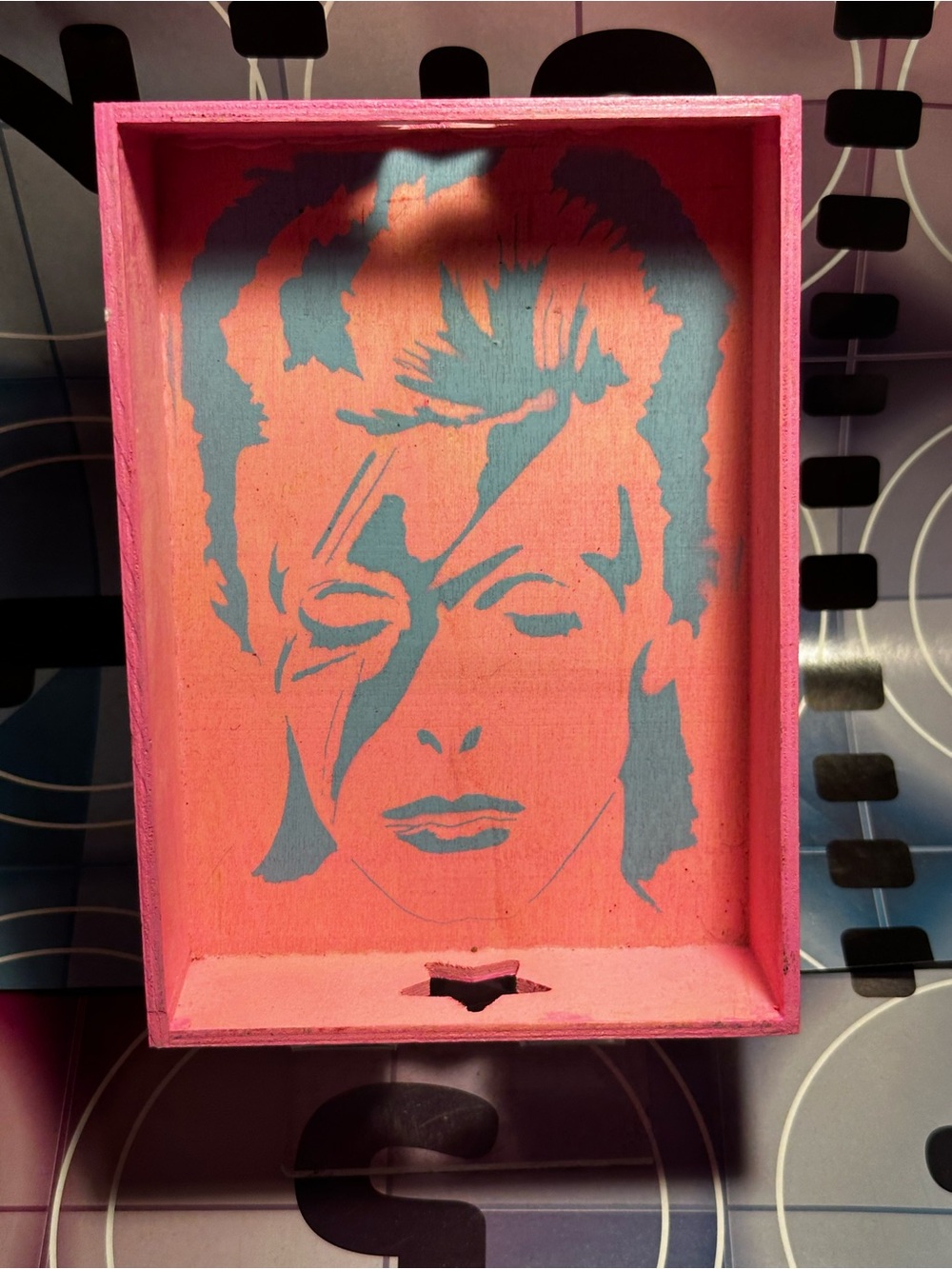 ⚡️ZIGGY STARDUST ⭐️Rocker Box 7x5x2” graffiti Lucky Box for trinkets, 💵 Bowie